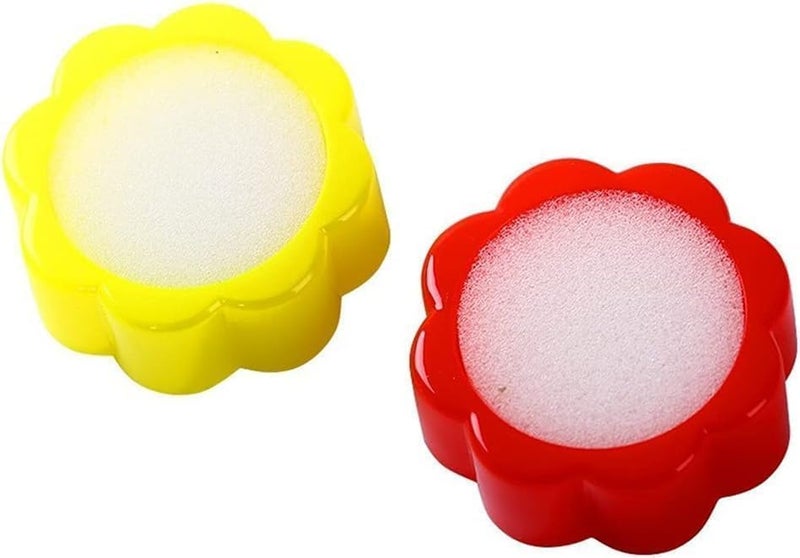 Wentoenapp 2Pcs Counting Sponge Flower Shape Sponge Finger Wet for Counting Cash Money for Office Bank Office and School Supplies, Finger Moisteners - Image 1